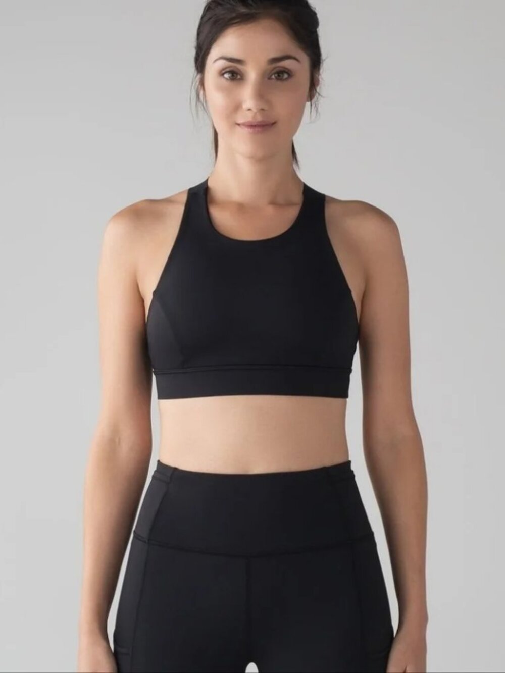 Lululemon | Black Fast and Free Nulux Racerback Sports Bra Medium Support Size 4